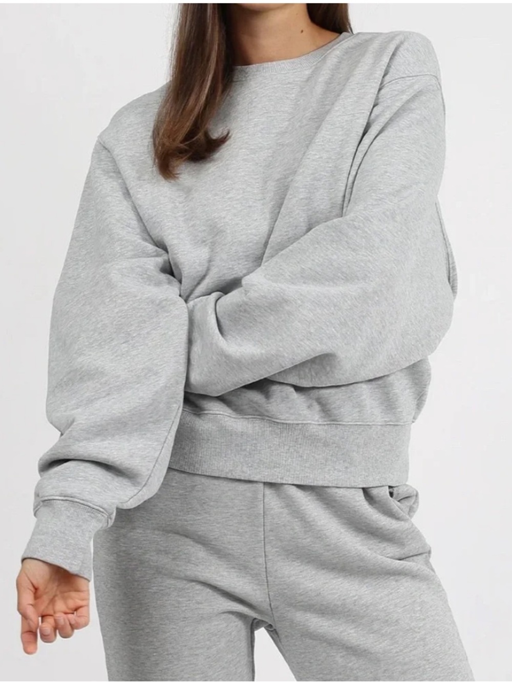 NWT Brunette The Label Best Friend Crew Classic Grey Sweatshirt XL - XXL